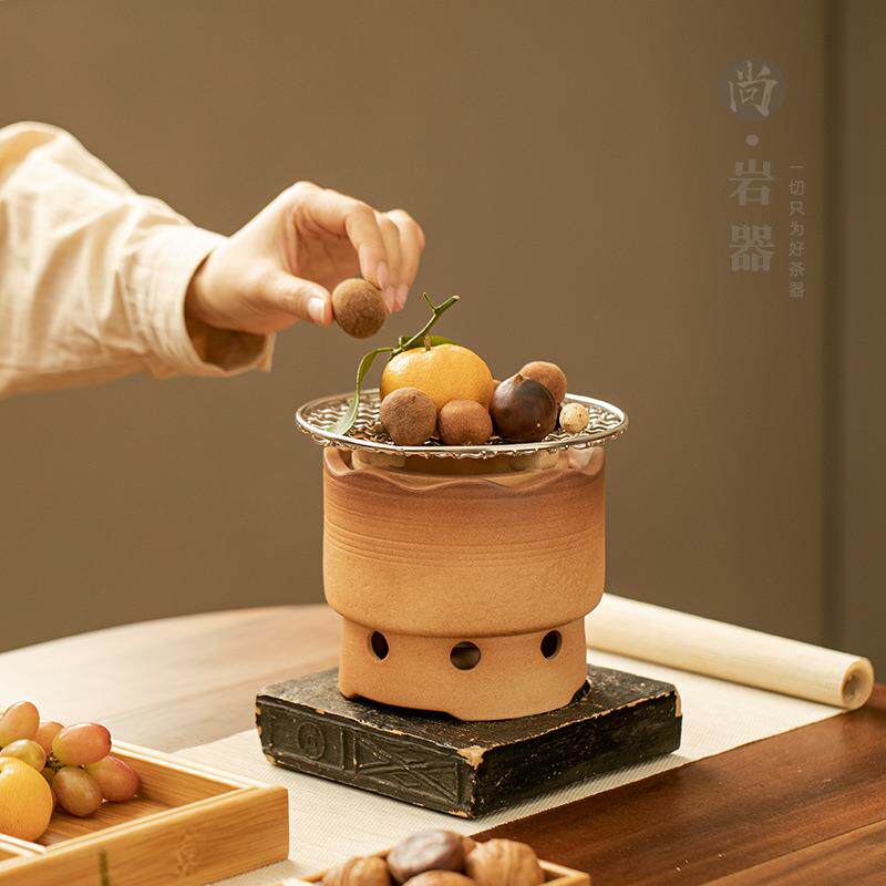 复古粗陶侧把煮茶壶炭炉煮茶套装陶瓷茶壶茶炉全套围炉煮茶泡茶器