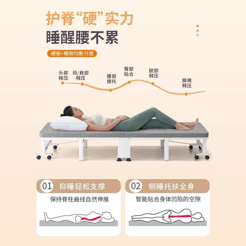 躺椅子单人床午休简易工艺家用材料德国午睡便携折叠床办公室