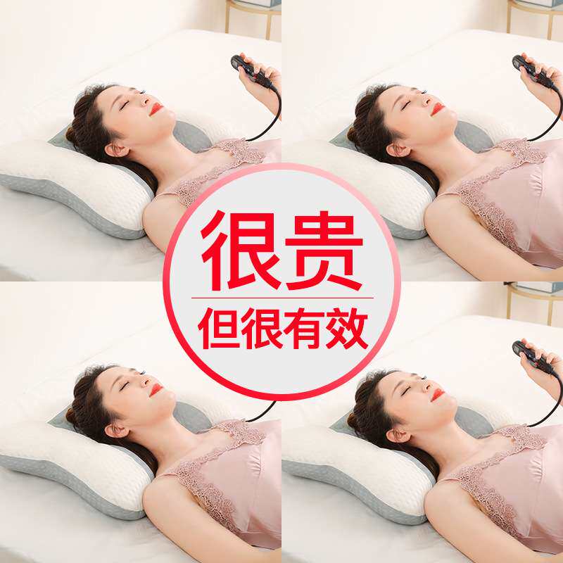 肩颈按摩器家用多功能气囊牵引护颈电动加热揉捏颈部腰部按摩枕