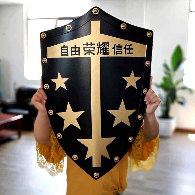 古罗马壁饰盾牌金属工业风铁艺复古怀旧壁挂墙面装饰影视道具饰品