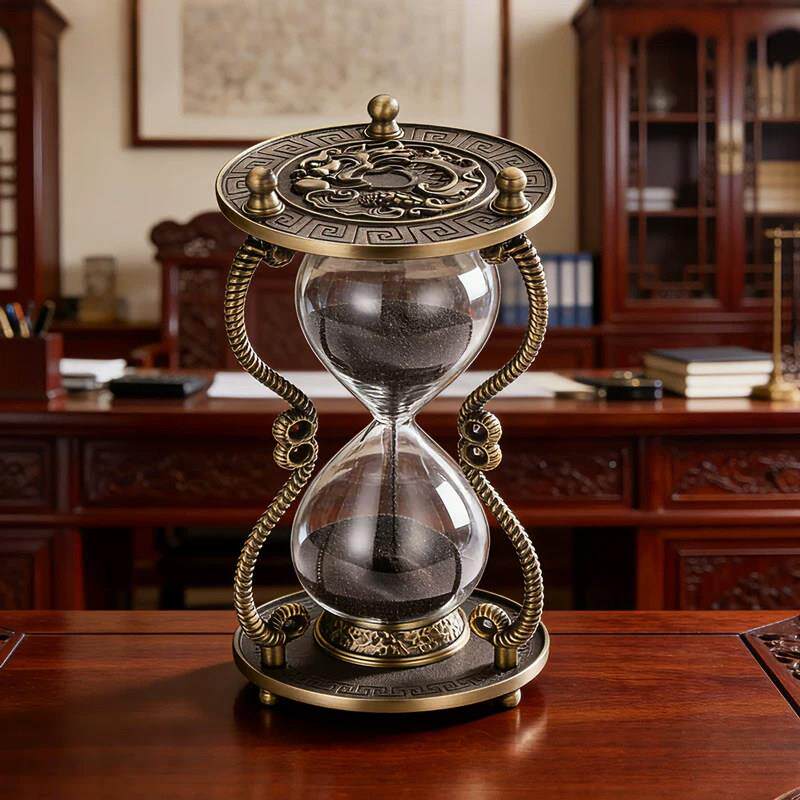 复锌合金沙漏计时器30摆分钟家居客厅办龙公桌面JMH-SL-X装饰古件