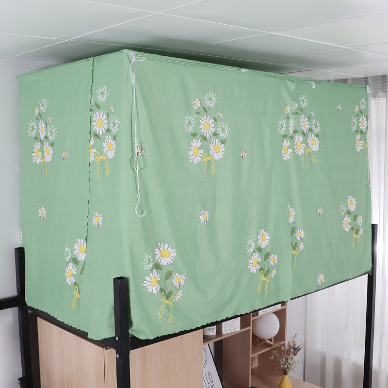 学生宿舍侧门专用一体式床帘蚊帐含支架上下铺通用三开门防蚊遮光