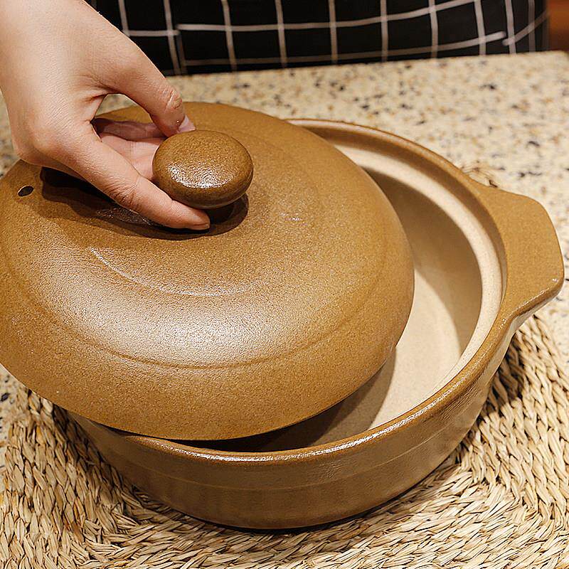 平定奕寿无陶釉砂锅煮汤肉家用炖燃气无涂层PG煎耐高温石锅土瓦药