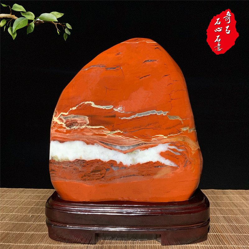 天然奇石玉石摆件特惠南非红碧玉原石红色石头鸡血石观赏石收藏品