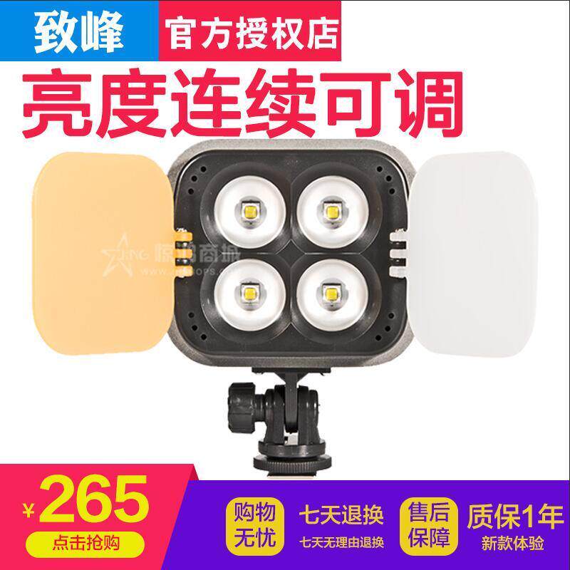 致峰ZF-3000白光版led摄像灯摄影补光灯外拍新闻亮度色温连续可调