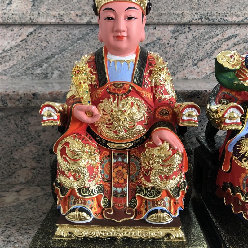 樟木 灶王爷灶君木雕佛像