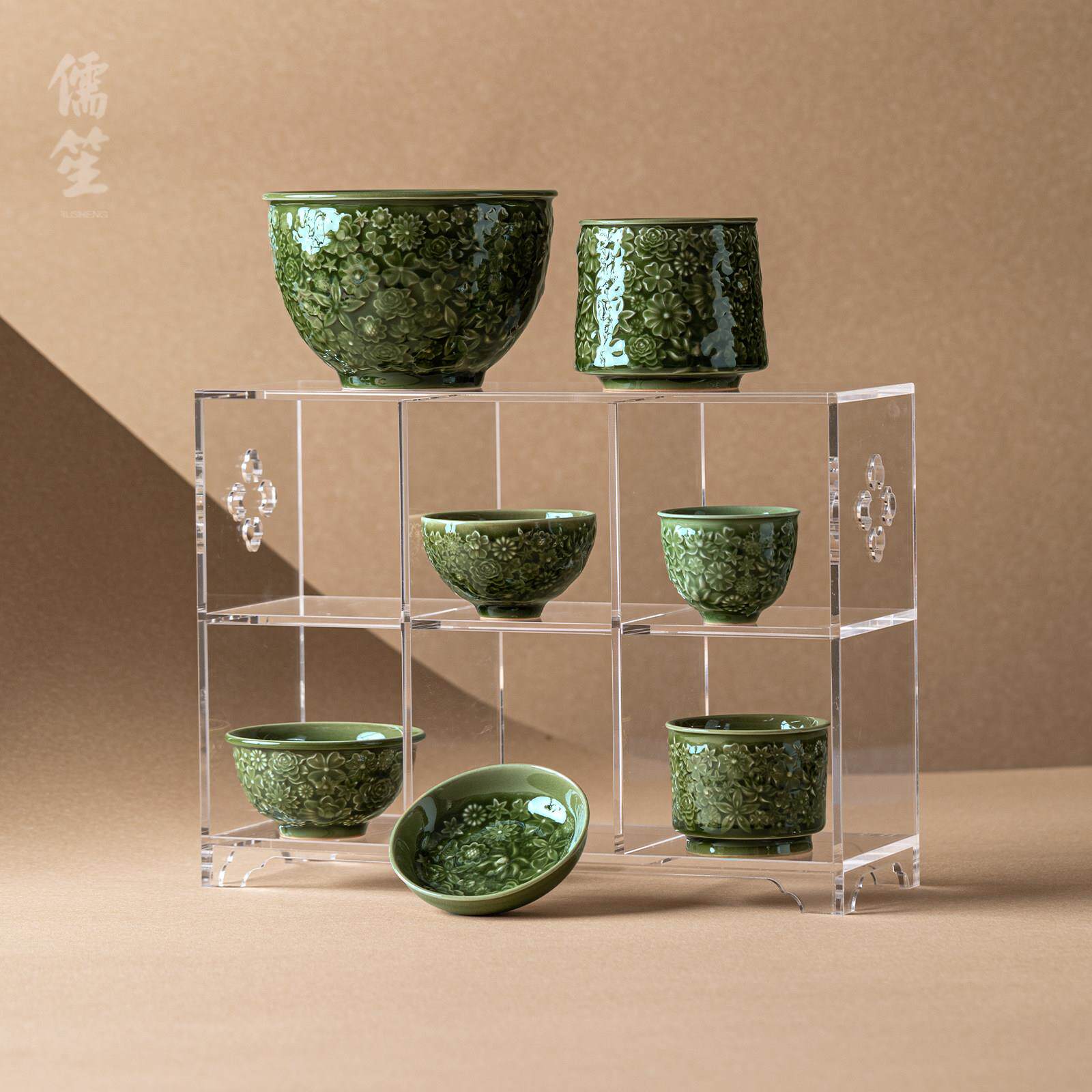 繁花手工可乐杯大容古量水瓷杯青陶瓷办公复FH001高颜室值茶杯