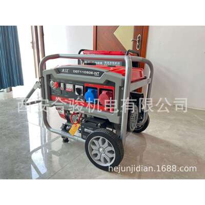 重庆大江汽油发电机 DGT11050E-NT 8KW380V/220V双电压移动发电机