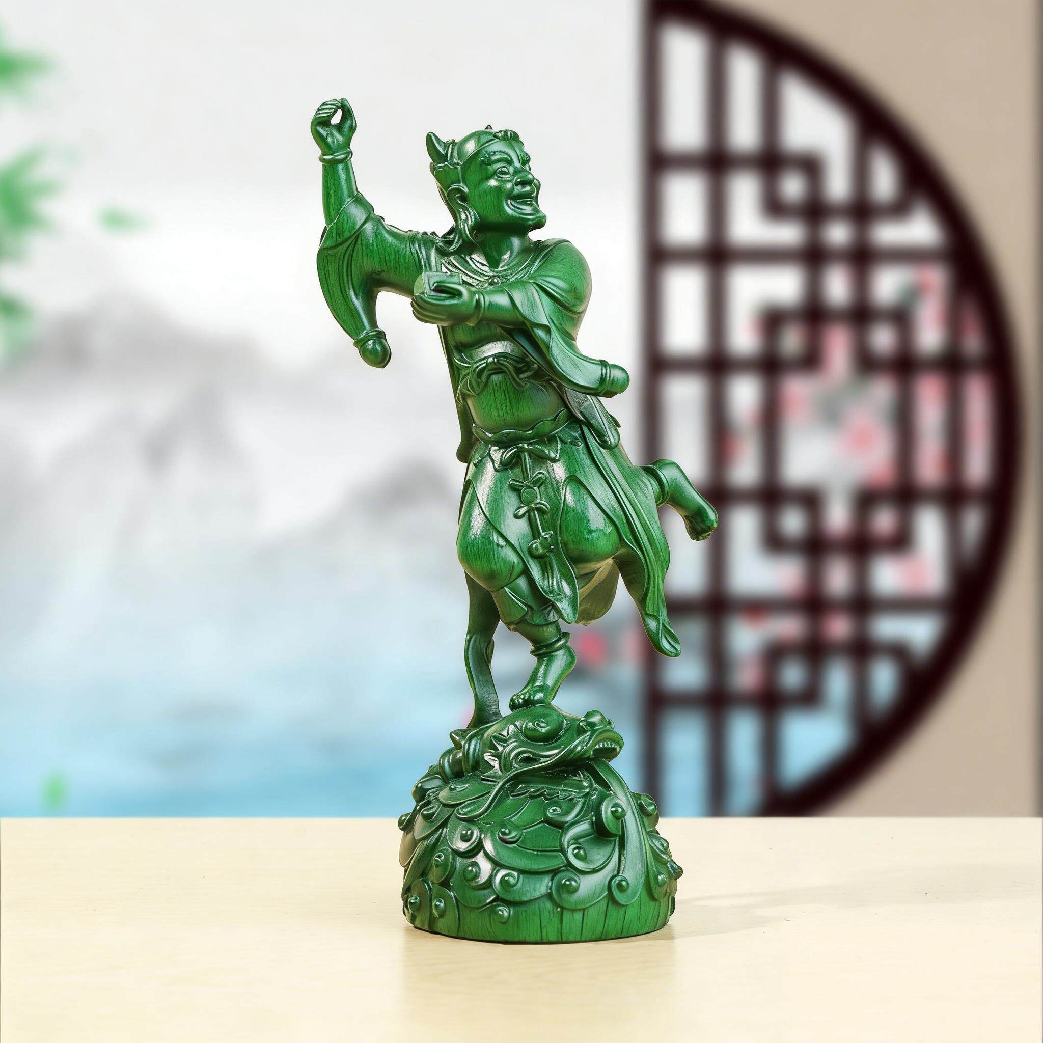 魁星爷通星点斗梨黑檀木雕家居桌面摆花件艺送礼品新中式装饰供奉