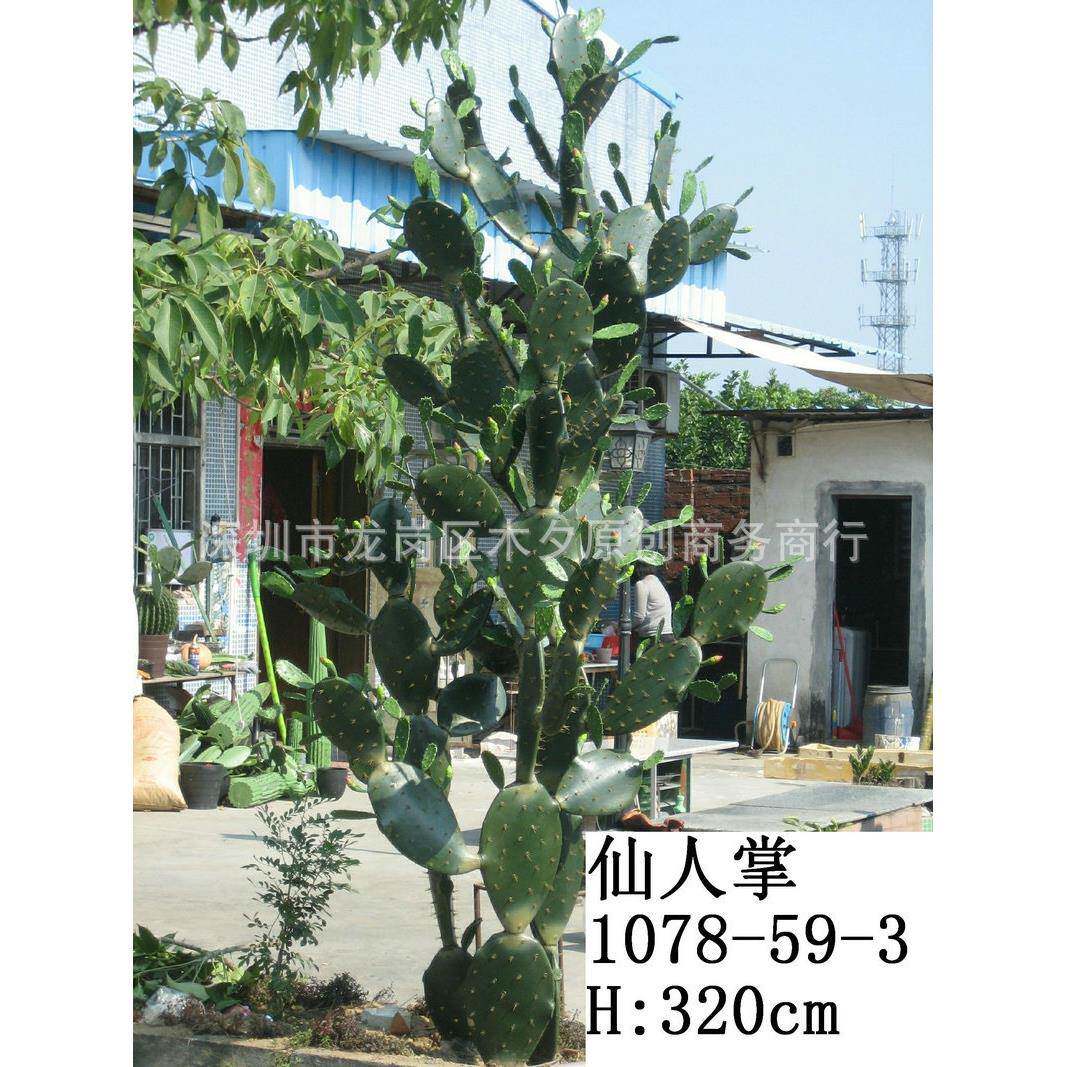 供应仿真仙人掌盆景工艺品装饰盆景塑料树脂假仙人掌