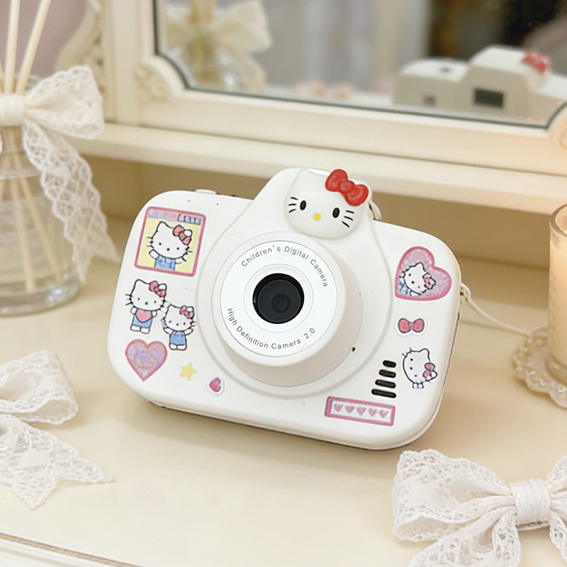 儿童相机小孩生日礼物女童玩具可拍照玩游戏复古双摄数码照相机