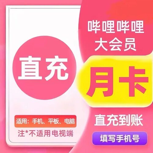 【亏本促销】哔哩哔哩大会员月卡