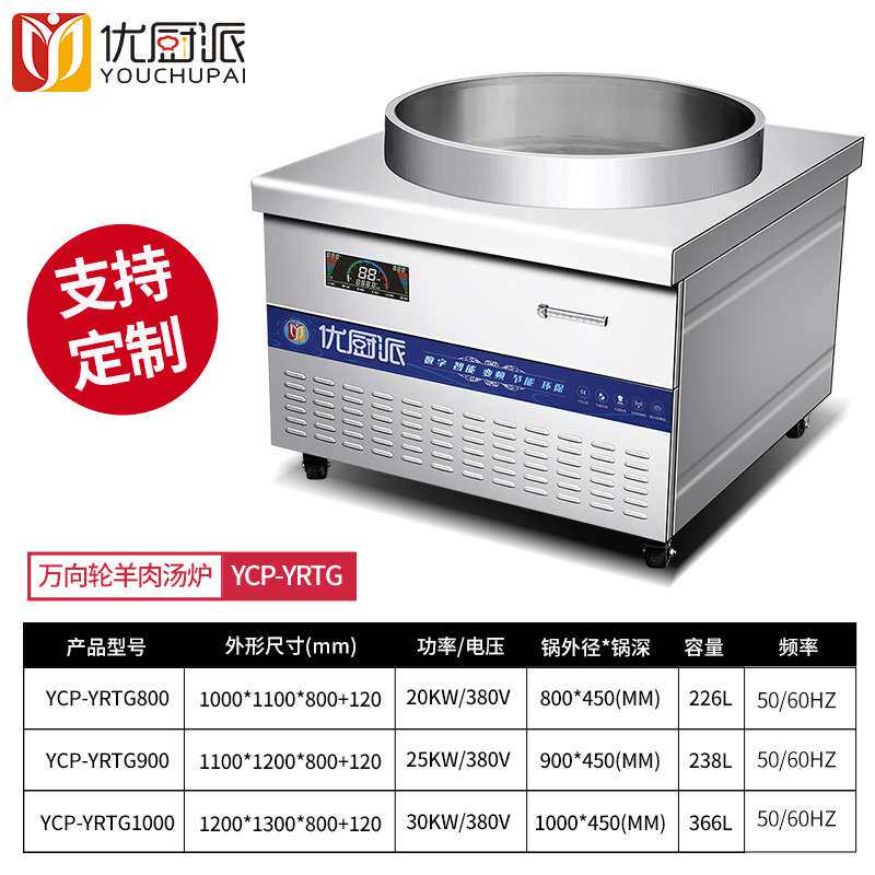 牛肉熬汤锅商用电磁炉煮面煲汤304不锈钢卤肉锅羊肉汤锅万向轮