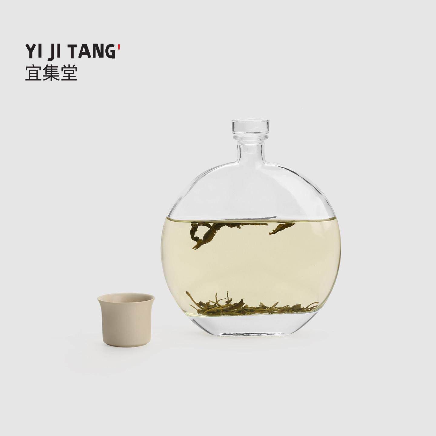 月园壶_宜集堂月园新中式泡茶玻壶璃泡茶壶乌龙茶冷冷萃壶日一人