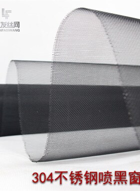 304不锈钢喷黑纱窗网小金刚网沙窗网自装高清高透纱网