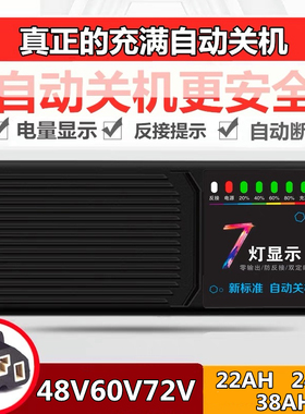 自动断电关机电动车车充电器48V22AH60V24AH72V38AH电车通用