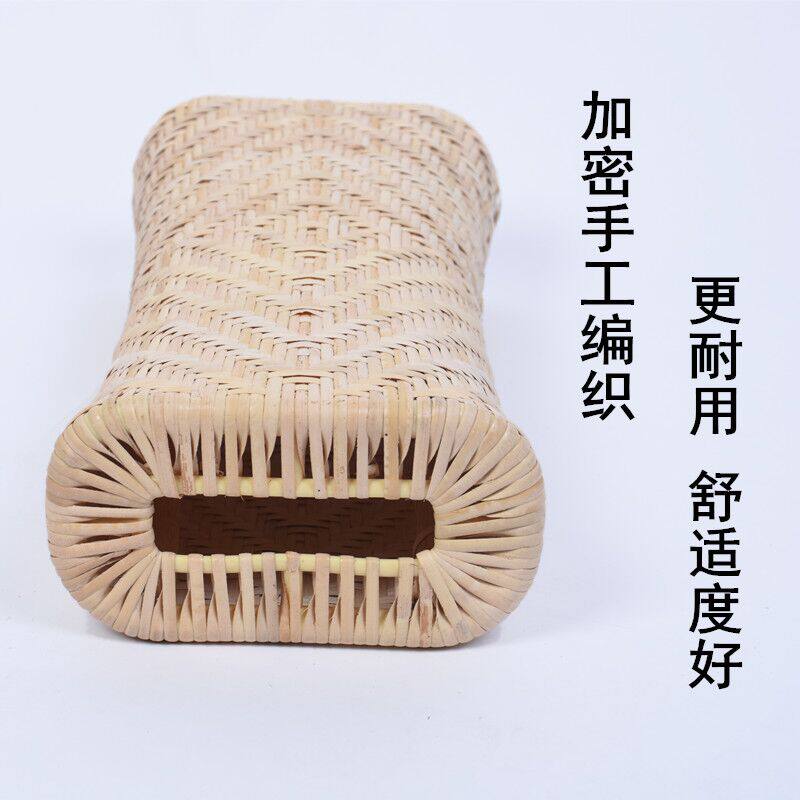 夏季加密纯天然手工编织加长款透气凉枕头颈椎镂空藤编空心枕单人