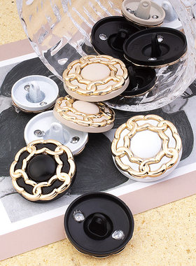 金属纽扣大扣子时尚精致高端高档女士大衣风衣毛衣开衫圆形装饰扣