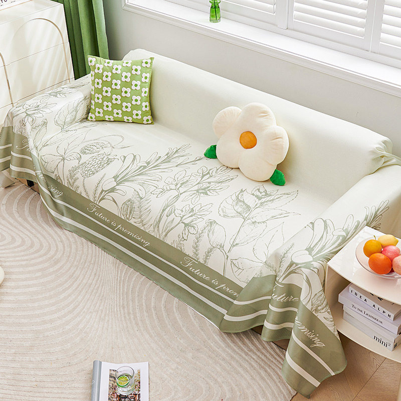 夏季凉感冰丝沙发套罩防猫抓沙发垫子盖布沙发毯沙发巾多功能垫巾