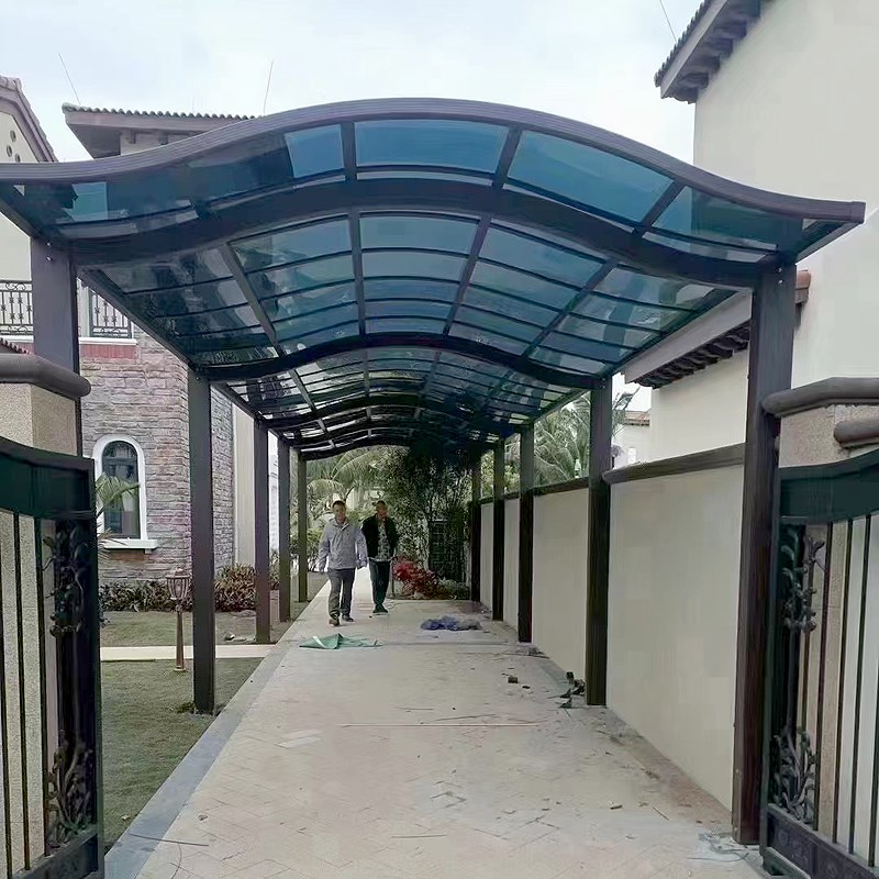 南京铝合金雨棚遮阳棚汽车棚庭院凉亭防高空抛物非机动车棚户外