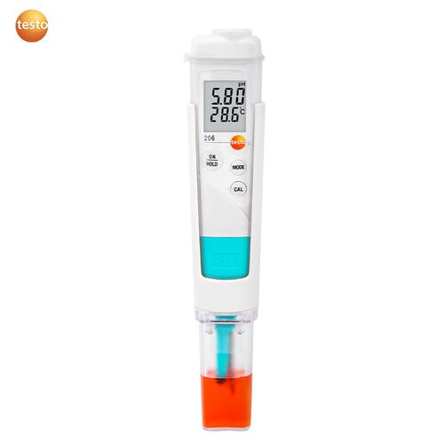 德图testo206ph1/2高精度半固体酸碱度ph计实验室检测ph值测试笔