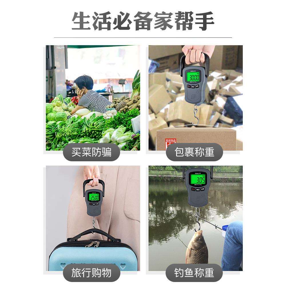 凯丰手提电子秤50kg便携式高精度家用迷你快递称小秤弹簧秤行