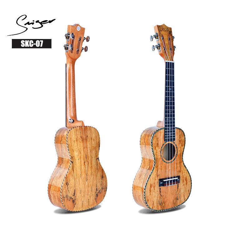 Ukulele23寸26寸夏威夷尤克里里小吉他 正桶全朽木 木色 亮光吉他