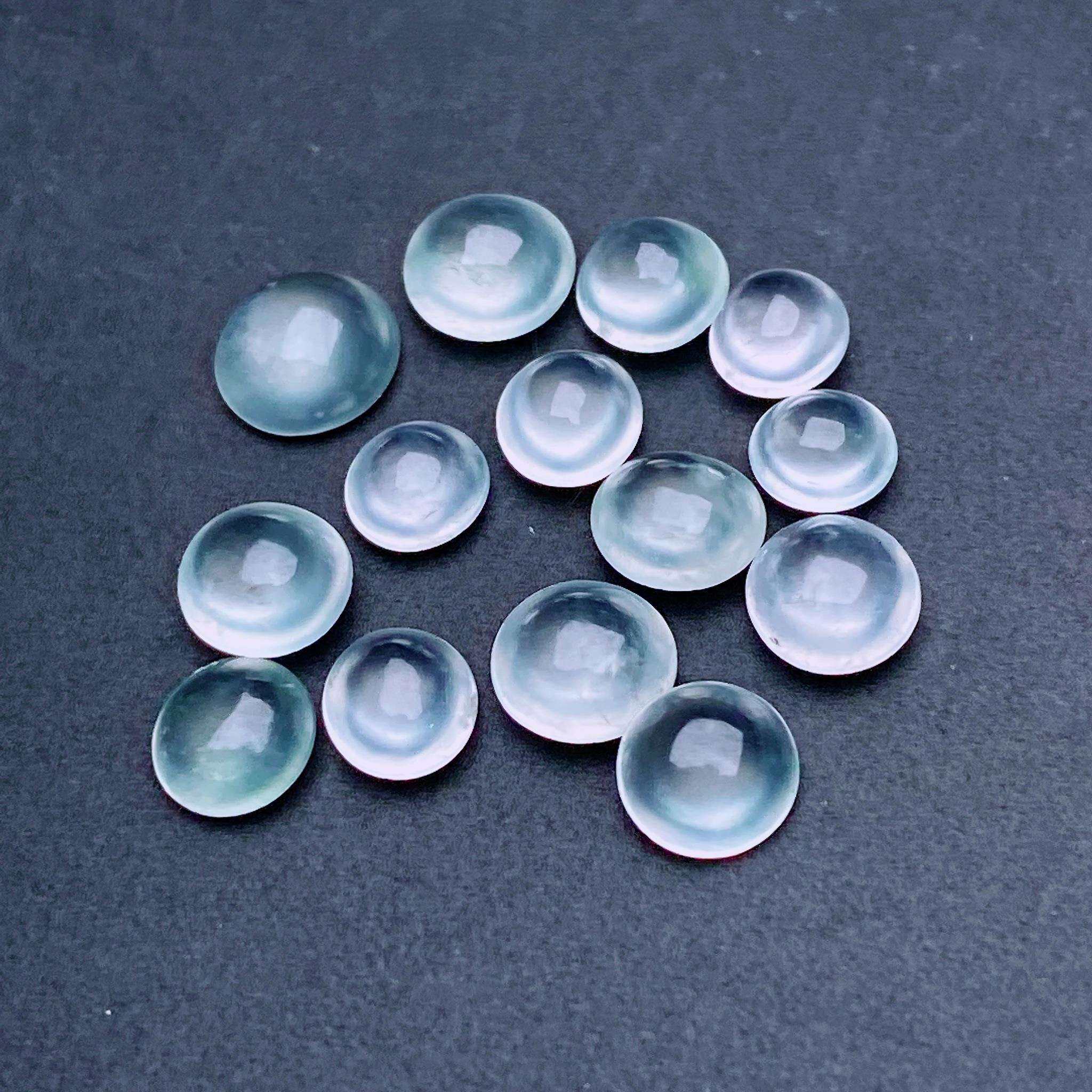 缅甸天然翡翠a货冰种小蛋面一手裸石ayz尺寸:4.6-3mm 4.7-2.8mm
