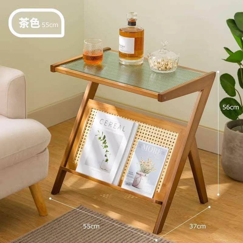 边几沙发边柜创意客厅小茶几床头轻奢角几卧室现代简约楠竹床头柜