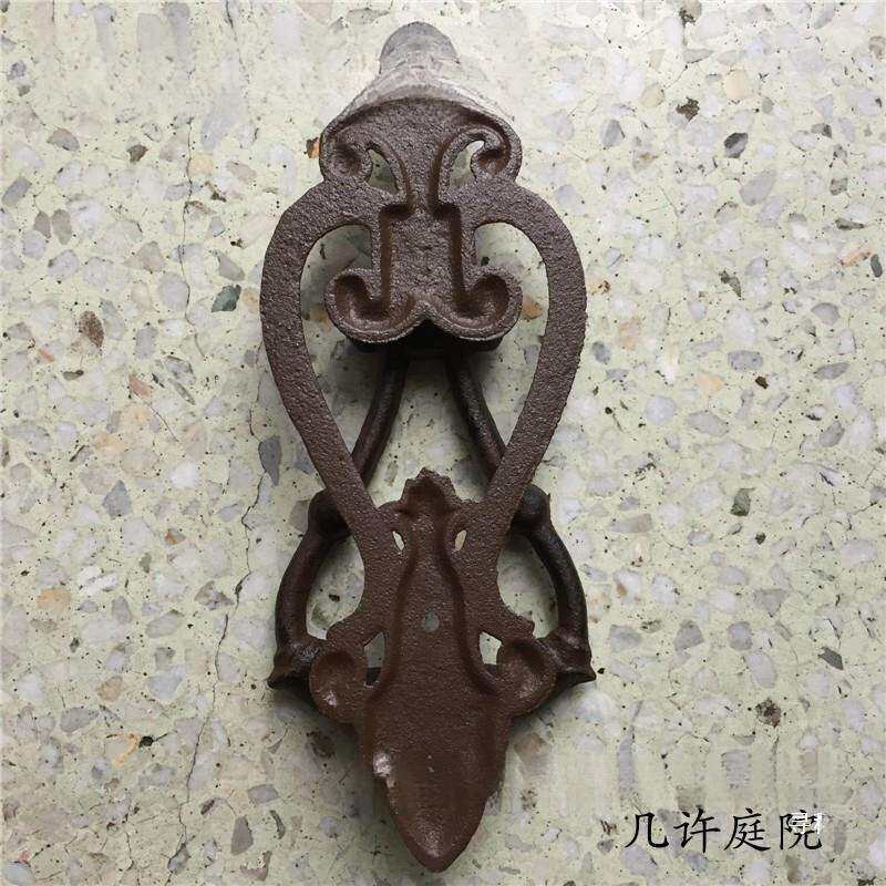 欧式复古怀旧门敲门扣做旧铸铁铁艺大门装饰别墅家居庭院工艺品