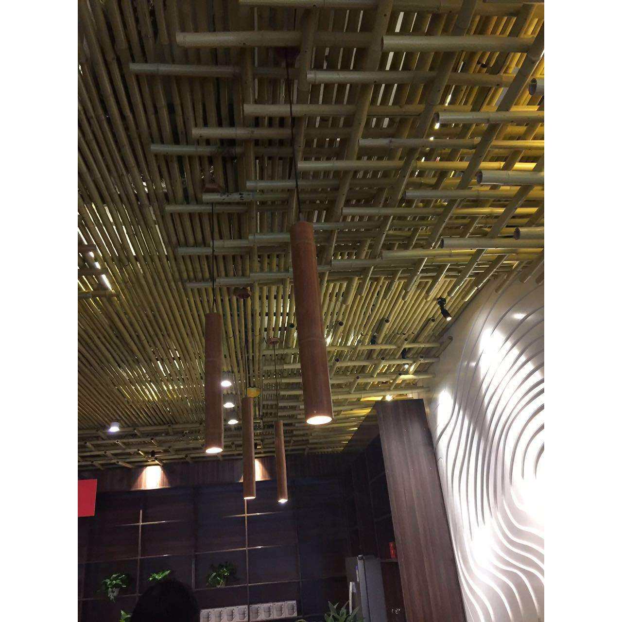 刻字竹艺竹筒吊灯中式田园餐厅民宿吧台卧室阳台日式店铺商用灯具