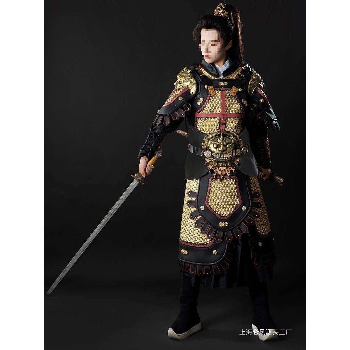 仿山纹分体甲真人可穿戴cos黑色悟空甲胄仿甲铠甲盔硬派战斗
