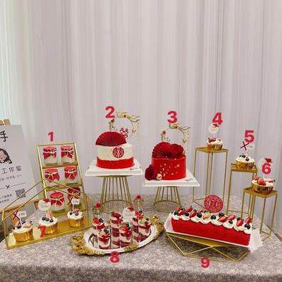 欧式甜品台摆件展示架婚礼装饰道具蛋糕架子下午茶点心架茶歇摆台