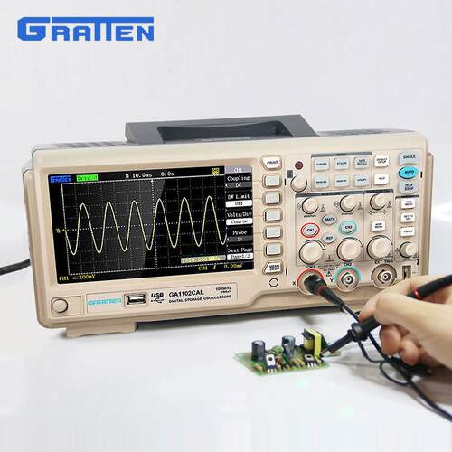 国睿安泰信示波器7寸彩屏数字存储示波器1G采样GA1102CAL