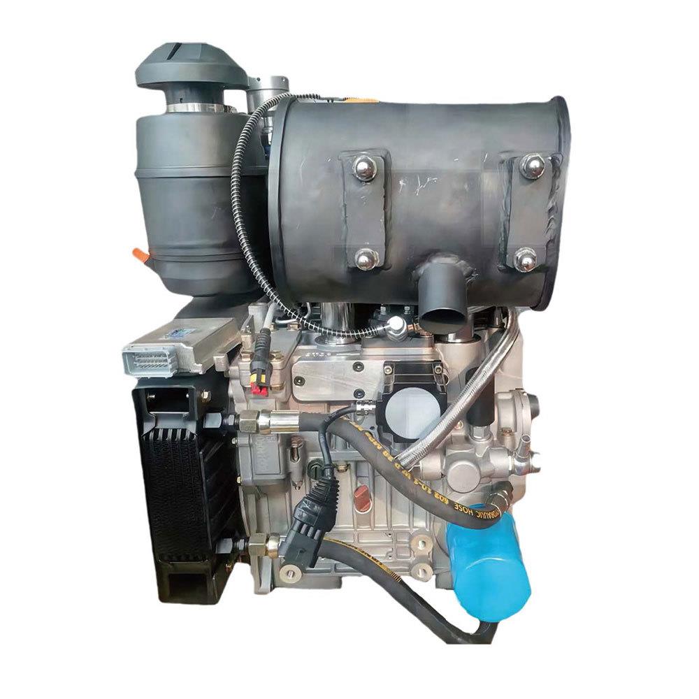 22KW双缸直列柴油机 风冷柴油发动机 涡轮增压+机械调速295FZ