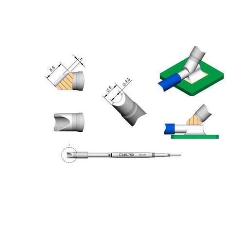 西班牙 JBC C245760 焊接连接器内部Ø3,5引线烙铁头C245-760