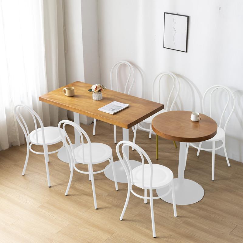桌子餐饮商用奶茶汉堡店快餐店面馆出租房家用咖啡厅桌椅套装组合
