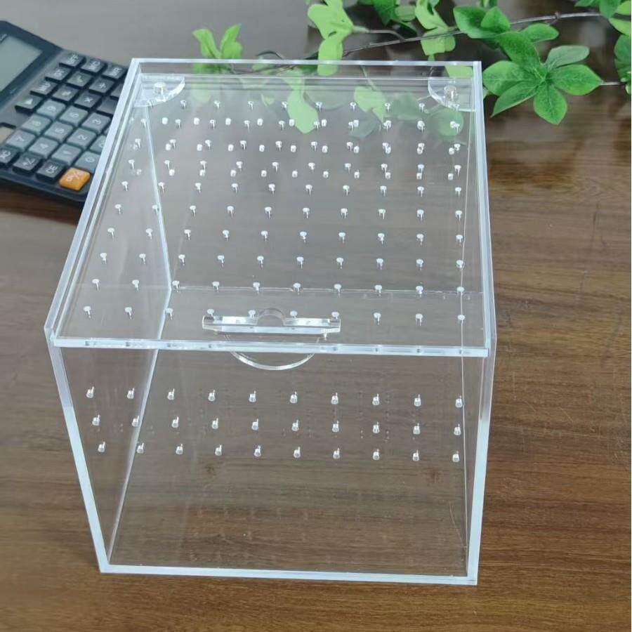爬宠亚克力高透饲养箱守宫蜥蜴角蛙蜘蛛宠物蛇透明盒造景爬箱