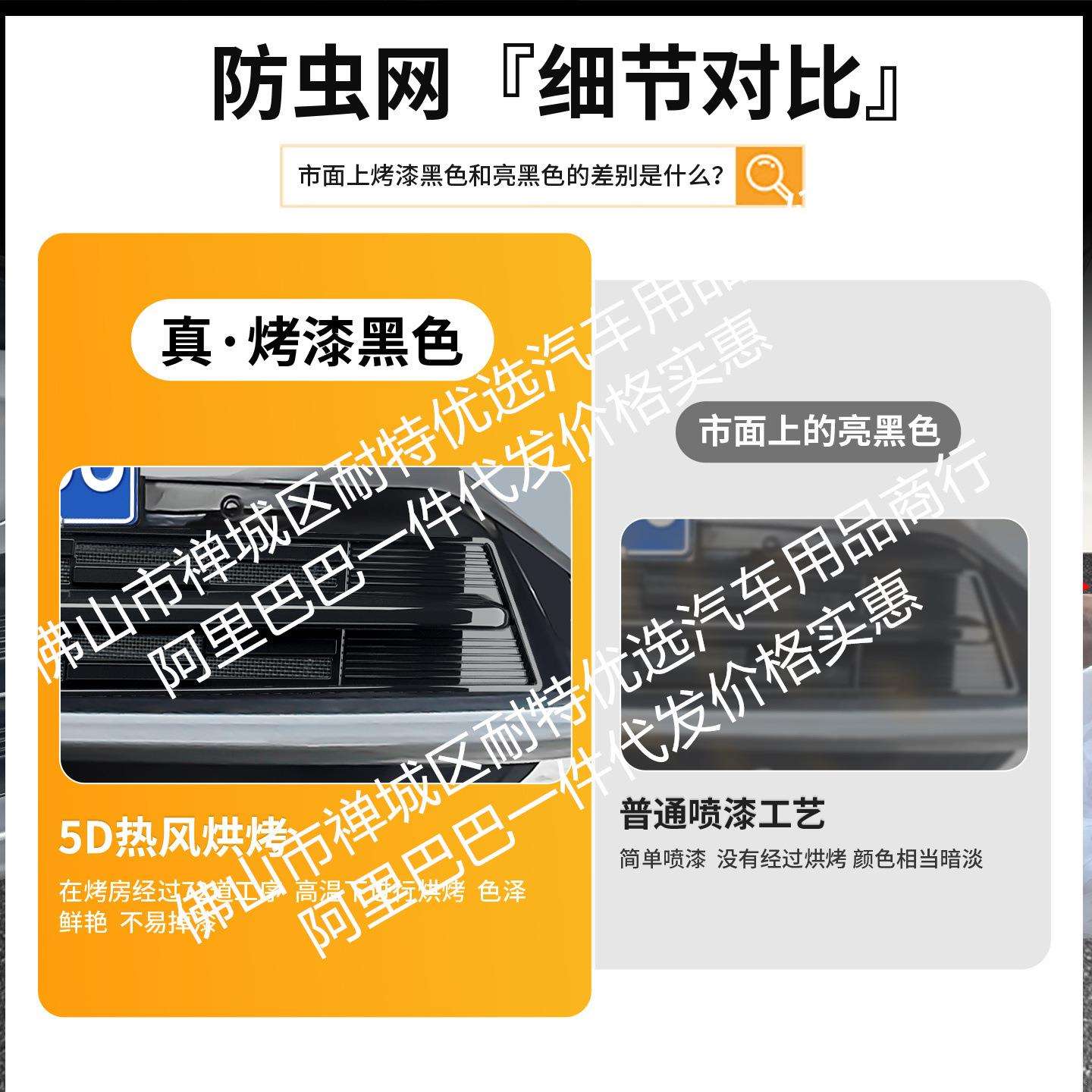 适用福特锐界L一体焊接汽车防虫网前脸中网专用改装装饰条配件