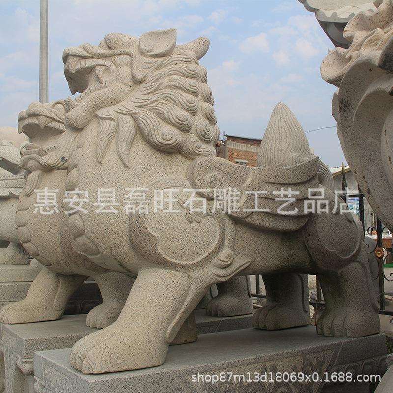 厂家现货石雕貔貅庭院别墅门口摆件花岗岩独角兽动物雕塑青石