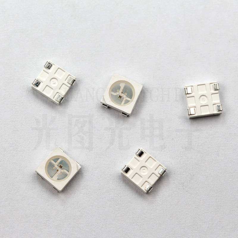5050幻彩灯珠 七彩5050rgb贴片led灯珠三安芯片0.2w高亮灯珠 现货