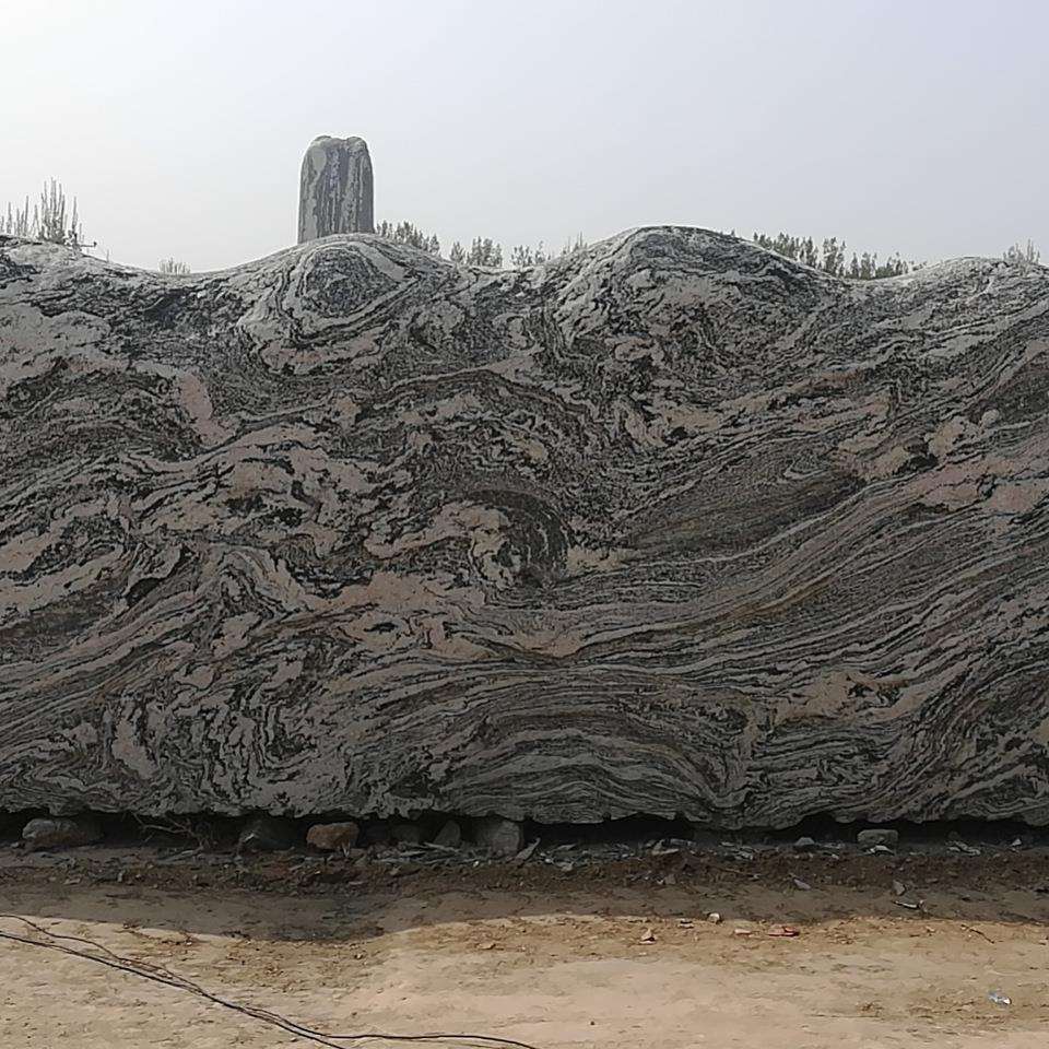 泰山石切片自然景观石 景观区造景石自然风景石摆件