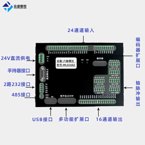 云途六轴自动锁螺丝运动控制系统步进伺服电机PLC控制卡支持非标