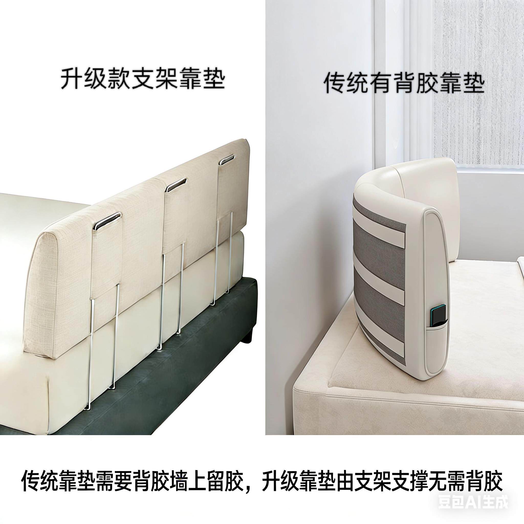 无床头专床头软靠用垫AGK支架强支撑不晃动卧室拆榻榻米包床靠可