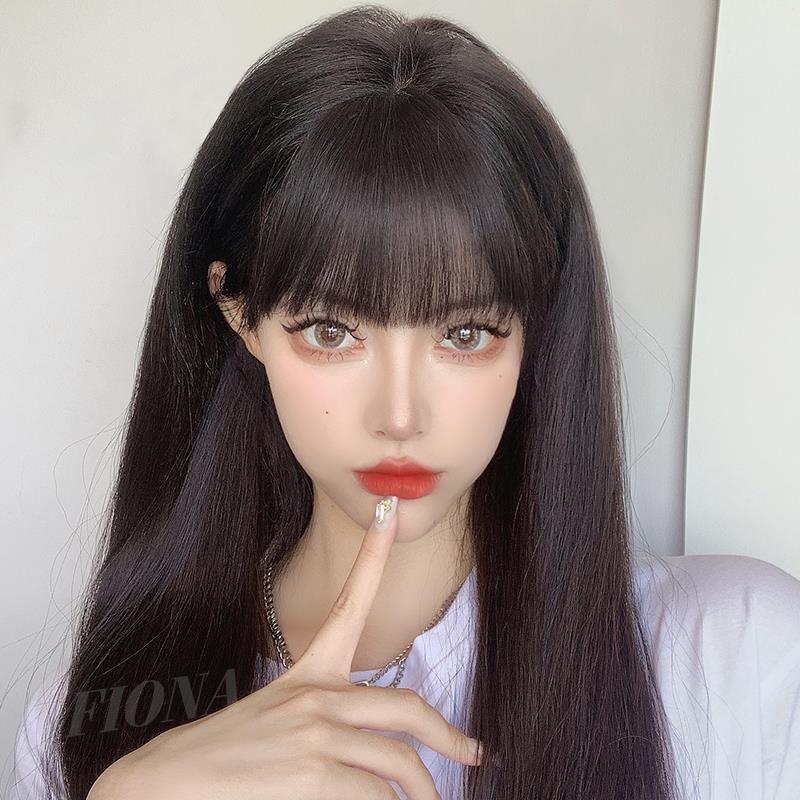 空气刘海假发女 自然前额齐刘海假发片真发无痕lisa漫画假刘海