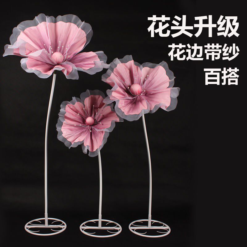 纸花新款婚庆聚会道具装饰大褶皱泡沫花婚礼舞台布置橱窗摆件