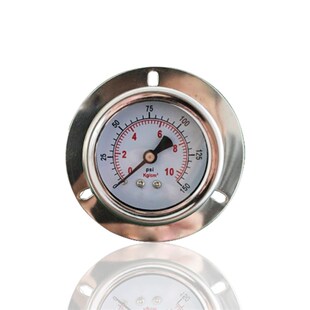 模温机不锈钢压力表304耐震充油加液注油轴向带边Y50 10KG工厂销