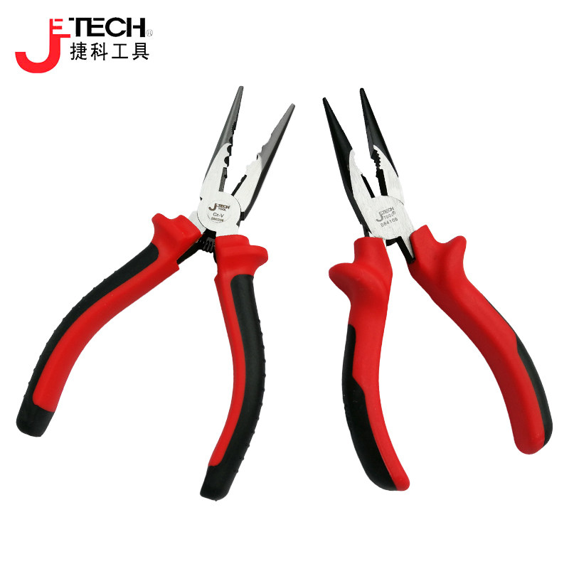 jtech捷科双色柄多功能多用/经济型/工业级/尖嘴钳/6寸/8寸家用图片