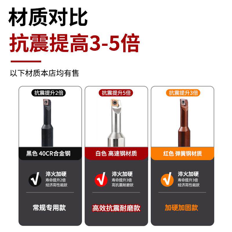 -L高速9网镗刀刀杆H/160KSCCR06变径内孔小孔大柄小头数控镗孔车