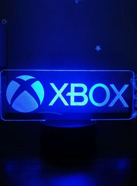游戏手柄造型立体灯创意科技感桌面摆件 3D造型LED USB台灯